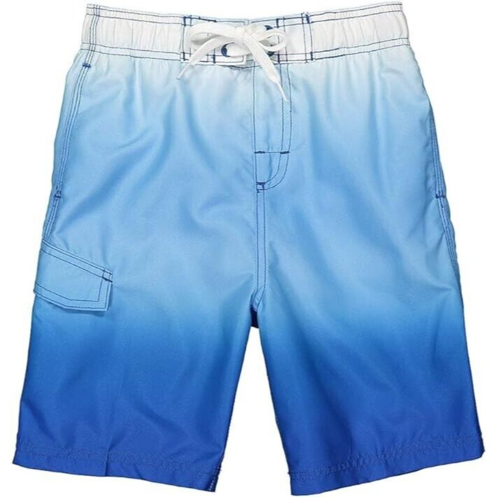 Kanu Surf Boys' Line Up Quick Dry UPF 50+ Beach Swim Trunk, Mirage Royal, 3T